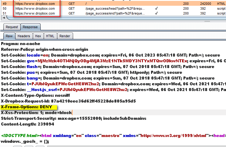x frame options header